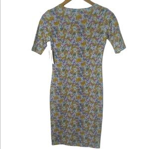 LuLaRoe Julia XXS Floral Print Dress Polyester/Spandex Fabric